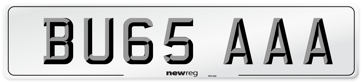 BU65 AAA Number Plate from New Reg